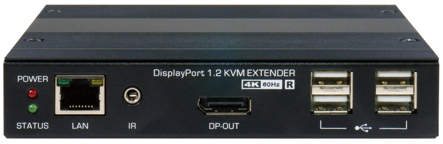 4K@60Hz DisplayPort 1.2 KVM-Extender mit USB 2.0 und lokalem HDMI out, UNICLASS PG-140S